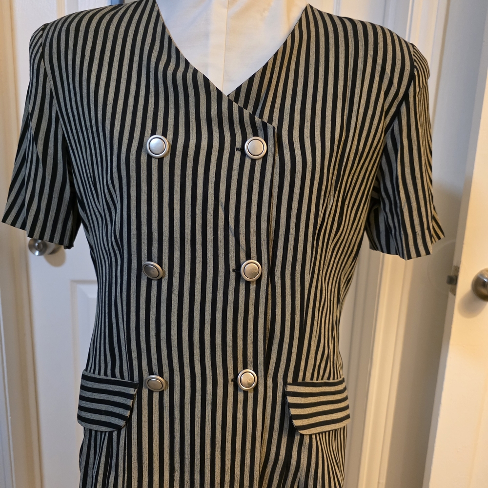 Striped Double-Breasted Blazer